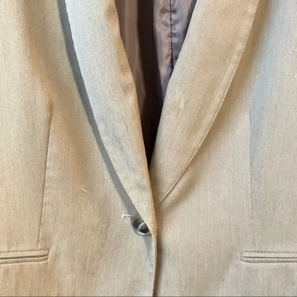 Evan Piccone Brown Tan one-button Blazer Sz 14 - Picture 6 of 7